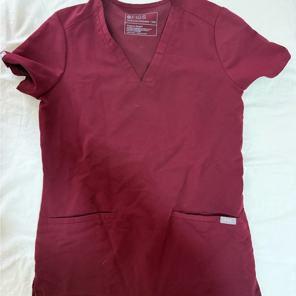 Figs - Maroon Scrubs Set